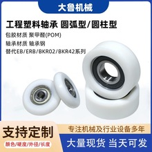 BKR包塑轴承胶轮滚轮工程塑料尼龙小滑轮耐磨高承载轨道POM导向轮