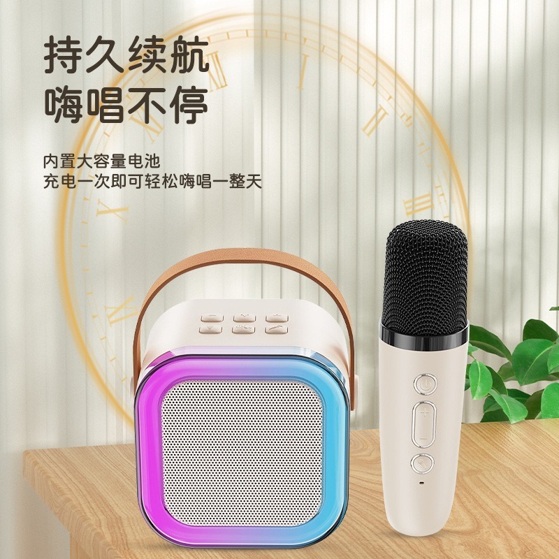 国境を越えた人気の K12 スピーカー マイク オールインワン オーディオ Bluetooth オーディオ アウトドア カラオケ Bluetooth 小型オーディオ Bluetooth スピーカー|undefined