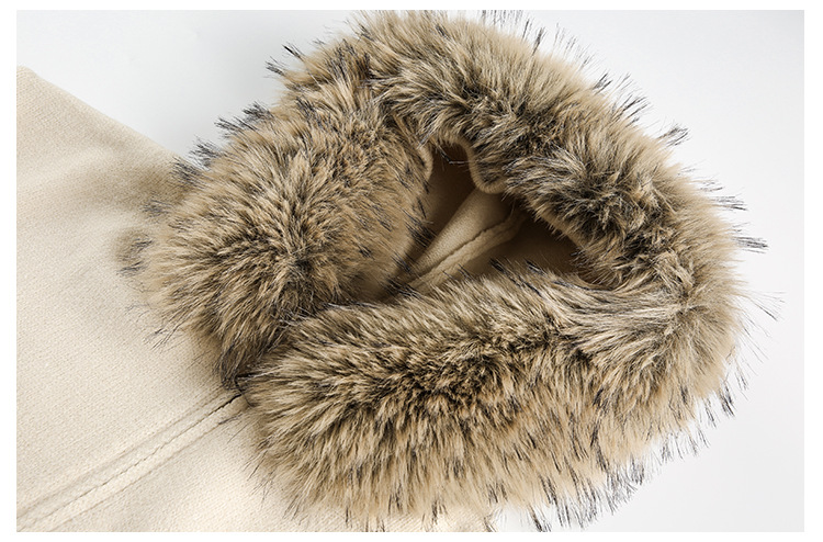 "Retro Detachable Faux Fur Collar Cardigan – Unisex Hooded Sweater Coat (Flower Gray/Black/Bluish/Apricot, S-XXL)"_viptrois.com