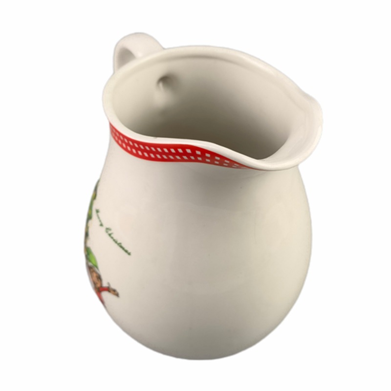 Navidad cerámica creativa barba serie de tazas de leche de leche de vacaciones de nubes blancas artículos de tierra modernos simples puros hechos a mano