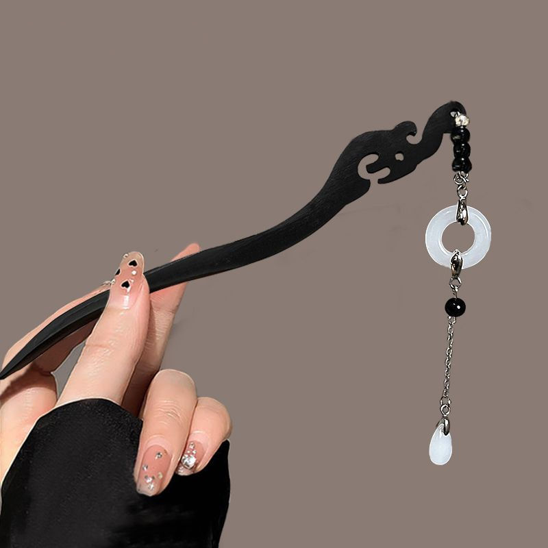 Pinzas de cabello de madera de sándalo para mujeres nuevas pinzas de madera chinas antiguas de alta calidad pinzas de cabello de madera simple sensación moderna pinzas al por mayor