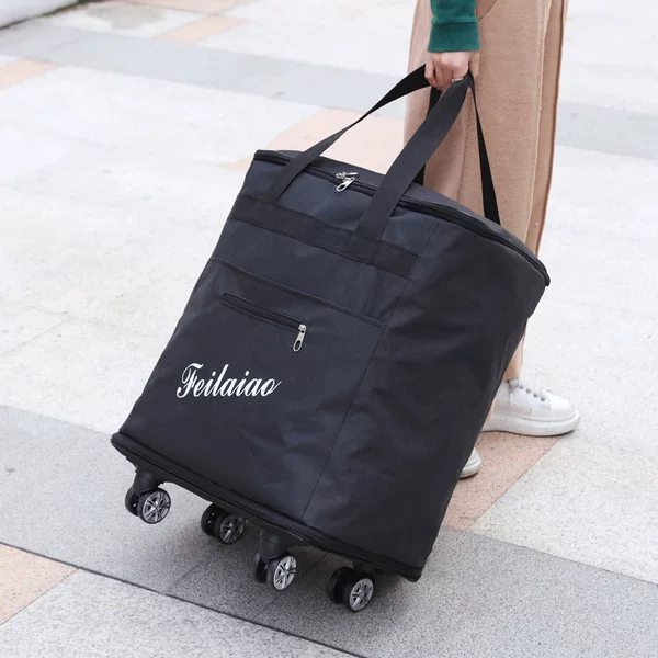 Large-Capacity Satchel Shoulder Travel Bag That Can Be Boarded with Wheeled Drag Bag for Short-Distance Business Trip Waterproof Luggage Bag for Men