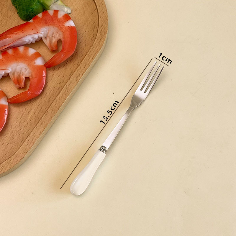 Stainless Steel Stirring Spoon With Ceramic Handle For Coffee_voghion.com