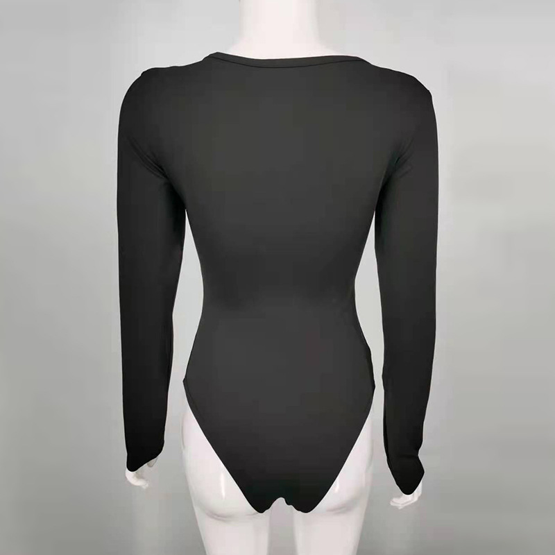 Women's Bodysuit Bodysuits Button Basic Solid Color display picture 7