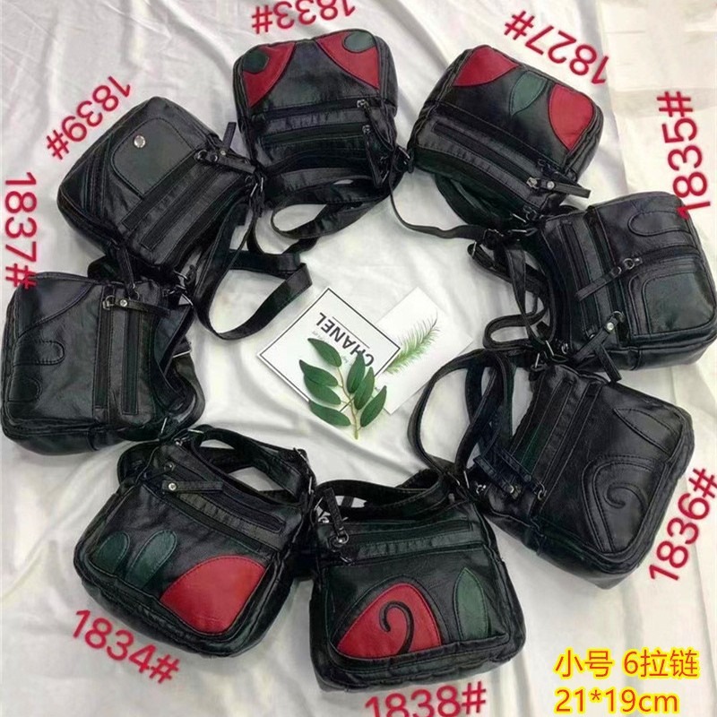 休闲挎包 女式皮包 跑江湖 摆地摊休闲包 厂家批发水洗皮女包
