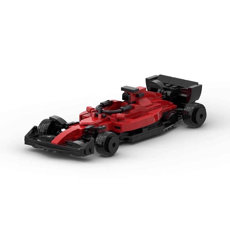 MOC building blocks compatible with Lego 106267 formula F1 racing 8 grid car Ferrari assembled car series toys
