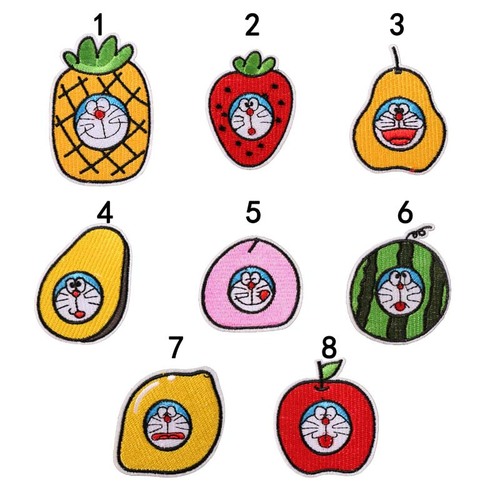 Embroidered patch with cartoon fruit design, new product, clothing decoration, appliqué [bulk order starts from one piece]