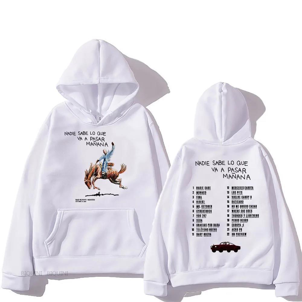 Bad Bunny RIP Hoodies Men/Women Clothing Sudaderas Album Nad