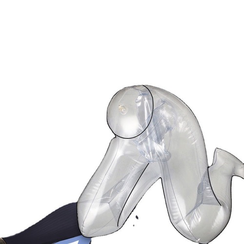 M-leg transparent inflatable skin doll male sex toy adult product penis holder soft rubber