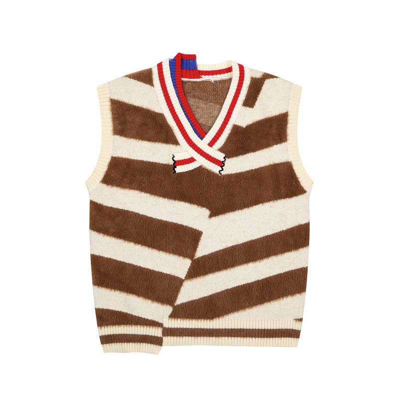 Retro knitted autumn vest for men and women
