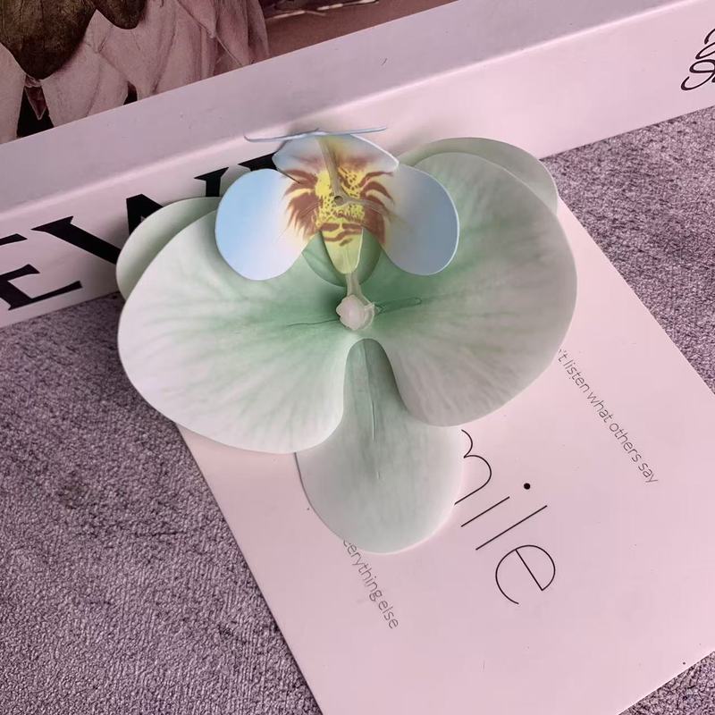 ネット赤蝶蘭花頭3dプリントフィルムシミュレーションdiyカード装飾花9センチお土産喜糖箱|undefined