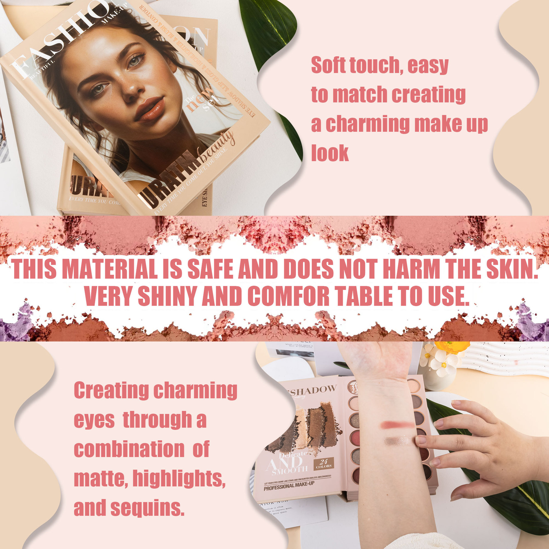 Cross-border bestseller: 67-color makeup palette, five-layer flip book eyeshadow palette, matte pearlescent blush, contour and highlight in one piece undefined