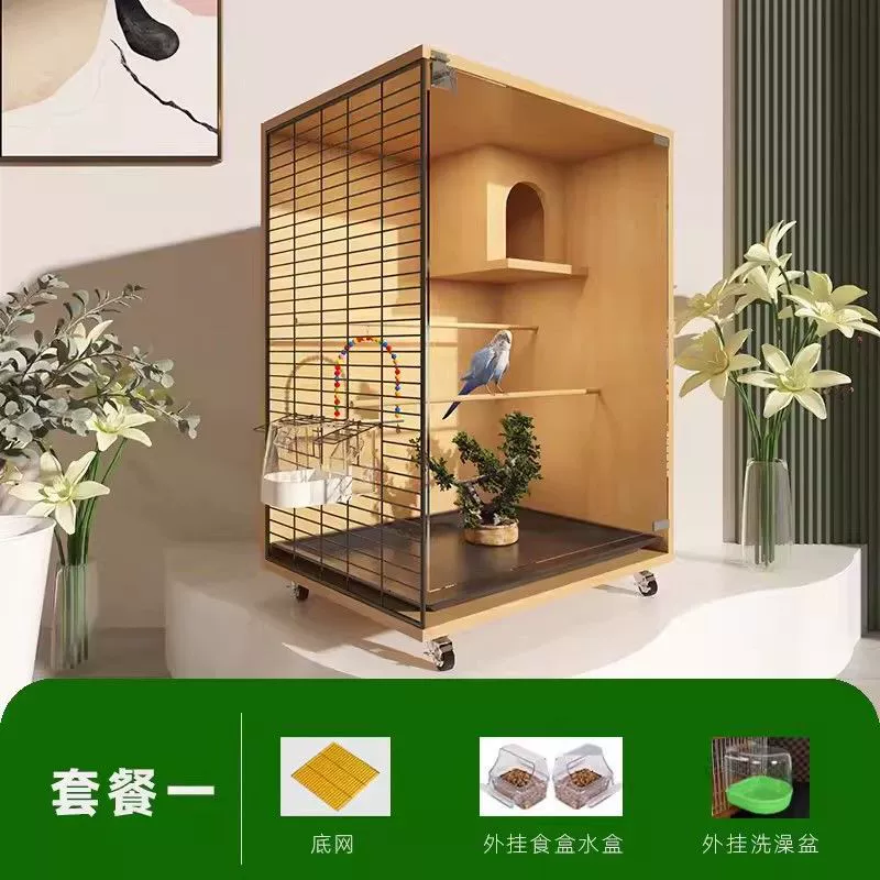 F, Parrot Cage Large Bird Cage Furnishing Full Set Villa Multi -layer Tiger Skin Eye Eye Eye Xuanfeng Transparent Ecology