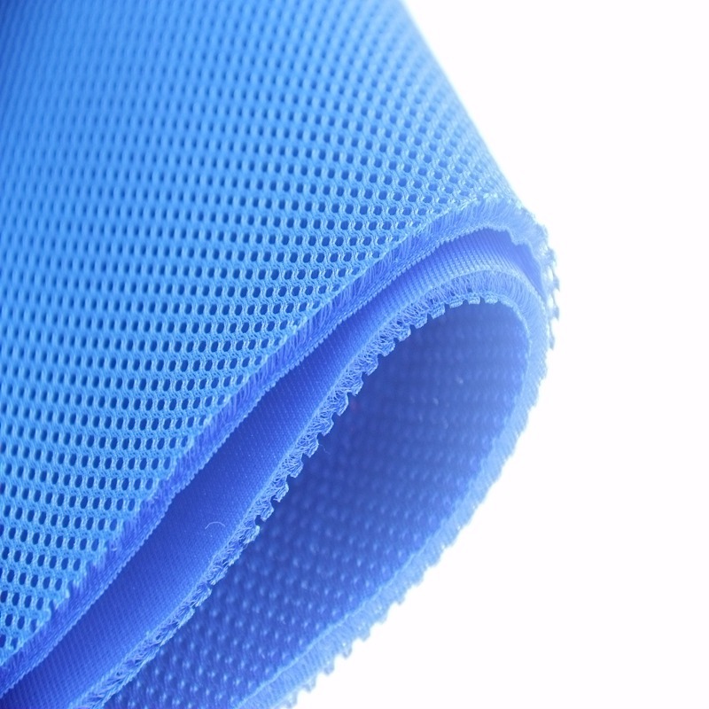 200g双底三明治网布涤纶透气弹力针织运动服面料T恤网眼布料批发