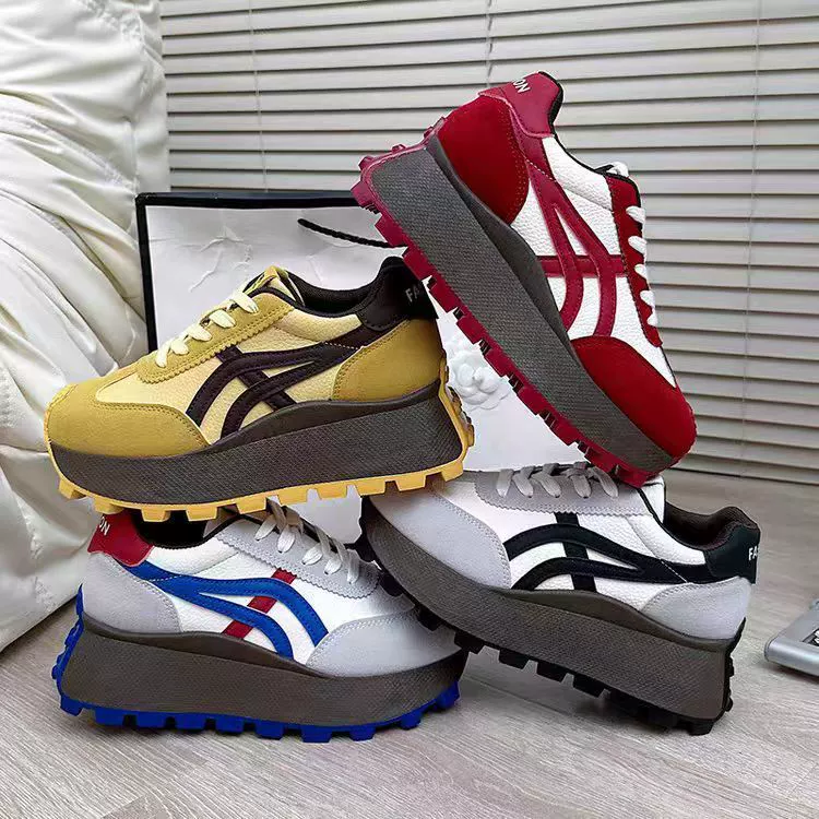 Чжао Луокси та же обувь Agann модная обувь женская осень 2024 новая толстая подошва модная универсальная ретро повседневная обувь отца