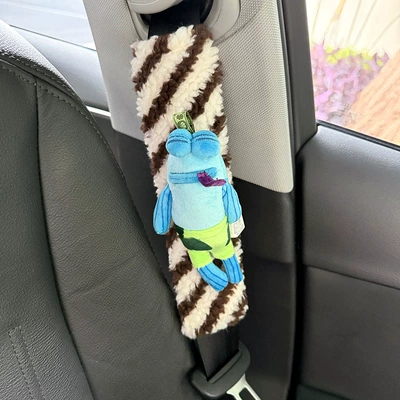 Spongebob Squarepants Bikini Bottom Residents Seat belt shoulder pad - shoulder-pads-laying-flat-fish