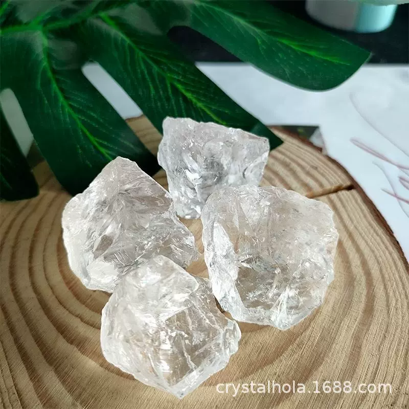 天然白水晶原石香薰扩香石 水晶原石供佛碎石消磁石 水晶工艺品