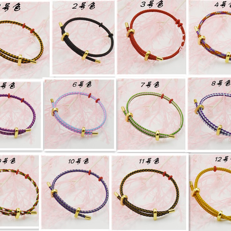 Adjustable Eight-Character Buckle Steel Wire Bracelet Valentine's Day Red Rope 3D Gold Transfer Beads Versatile Waterproof Hand Rope Wholesale Adjustable Eight-Character Buckle Steel Wire Bracelet Valentine's Day Red Rope 3D Gold Transfer Beads Versatile Waterproof Hand Rope Wholesale