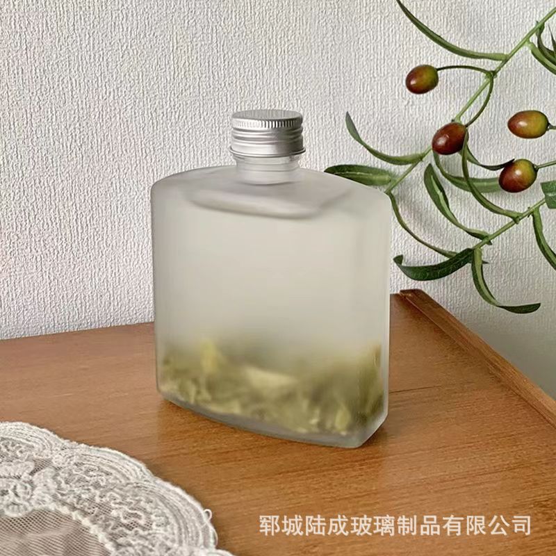 新款冷萃瓶便携随身冷泡茶饮料瓶方形玻璃酒瓶密封小容量分装瓶