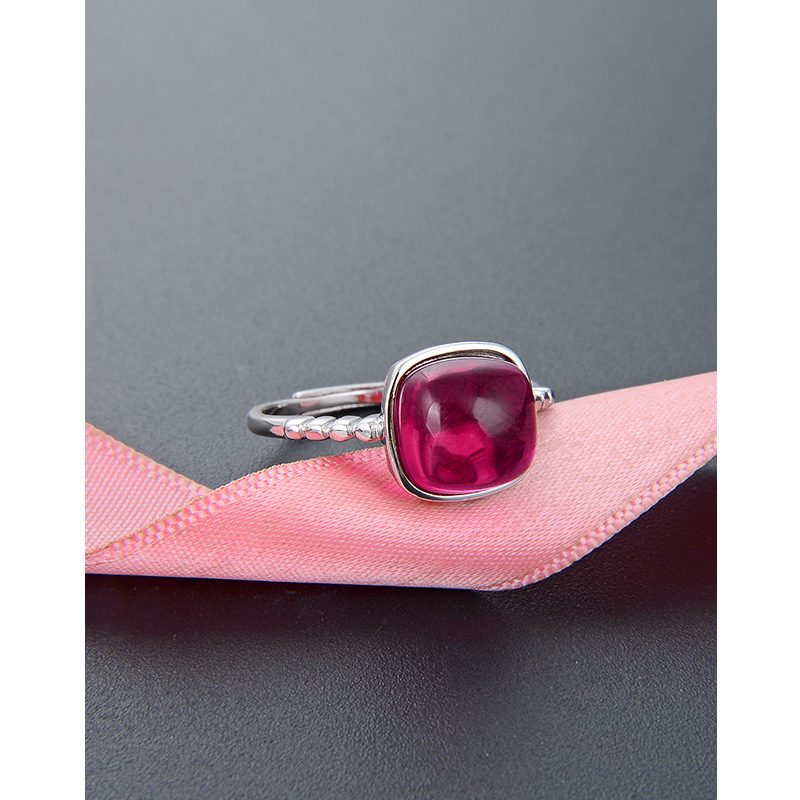 Estilo japonés y coreano Super Hada moda mujer anillo abierto S925 plata incrustaciones ZIRCON anillo ajustable joyería al por mayor