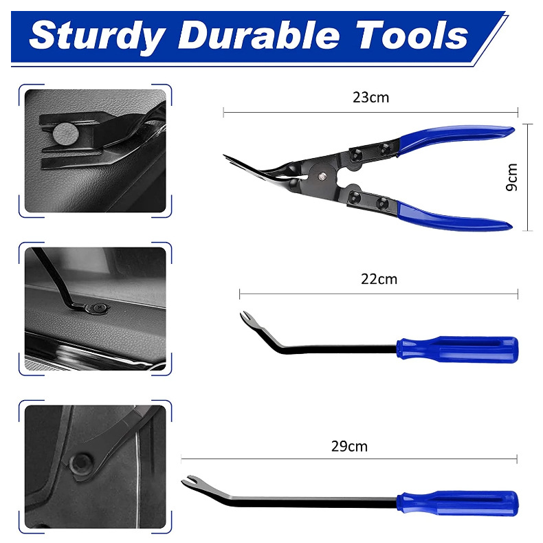 11/19/38-piece audio disassembly tool kit 3pcs car interior panel buckle nail remover light pliers set
