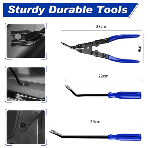 11/19/38-piece audio disassembly tool kit 3pcs car interior panel buckle nail remover light pliers set