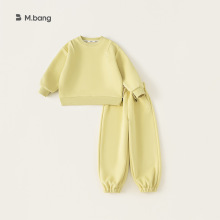 宥宝儿童衣服2025新款秋季卫衣女孩运动绣花束脚裤两件套休闲套装