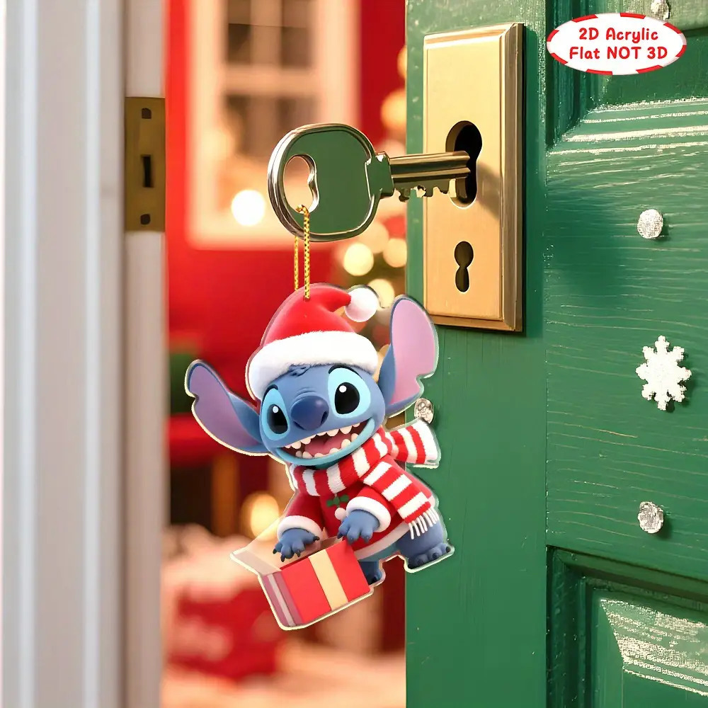 Transfronterizos temu Xiyin nuevo Stiltys decoración de Navidad decoración de automóviles colgante plano acrílico 2D lista