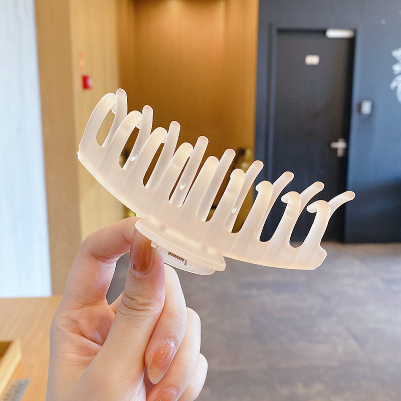 Clip de pelo marrón grande Nueva horquilla cuadrada accesorios para el cabello clip de horquilla simple Cabeza trasera clip de pelo clip de tiburón tocado