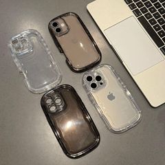 透明肥皂气垫防摔壳适用IPhone17promax手机壳16女15简约13/12/14
