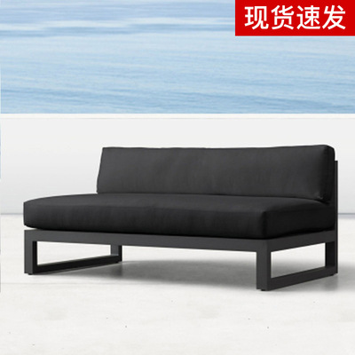 Sofá al aire libre esquina patio al aire libre jardín terraza casa modelo simple silla china impermeable sol muebles de aleación de aluminio