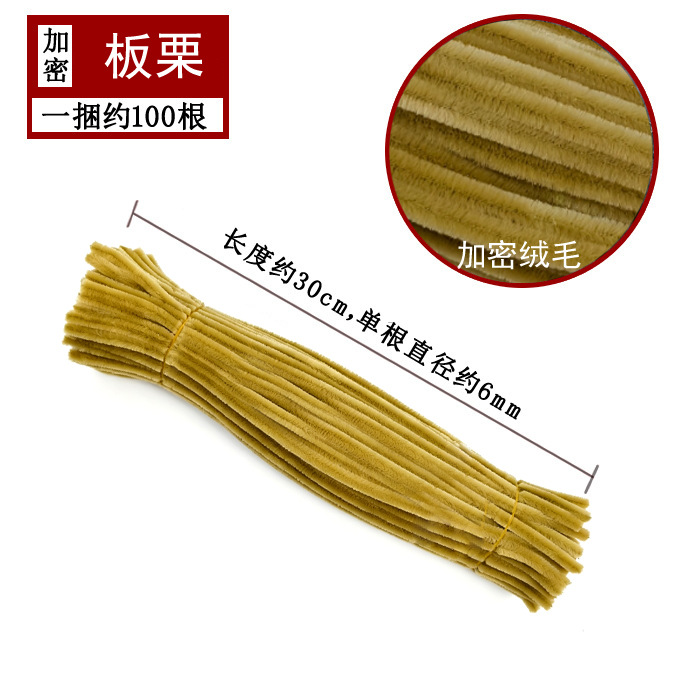 Varillas de felpa encriptadas de 42 colores, tiras para raíces de cabello, materiales populares para ramos hechos a mano, fabricante de varillas de felpa.