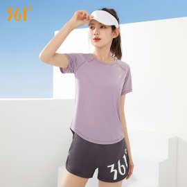 361瑜伽服女夏季薄款短袖健身上衣跑步训练运动T恤宽松罩衫