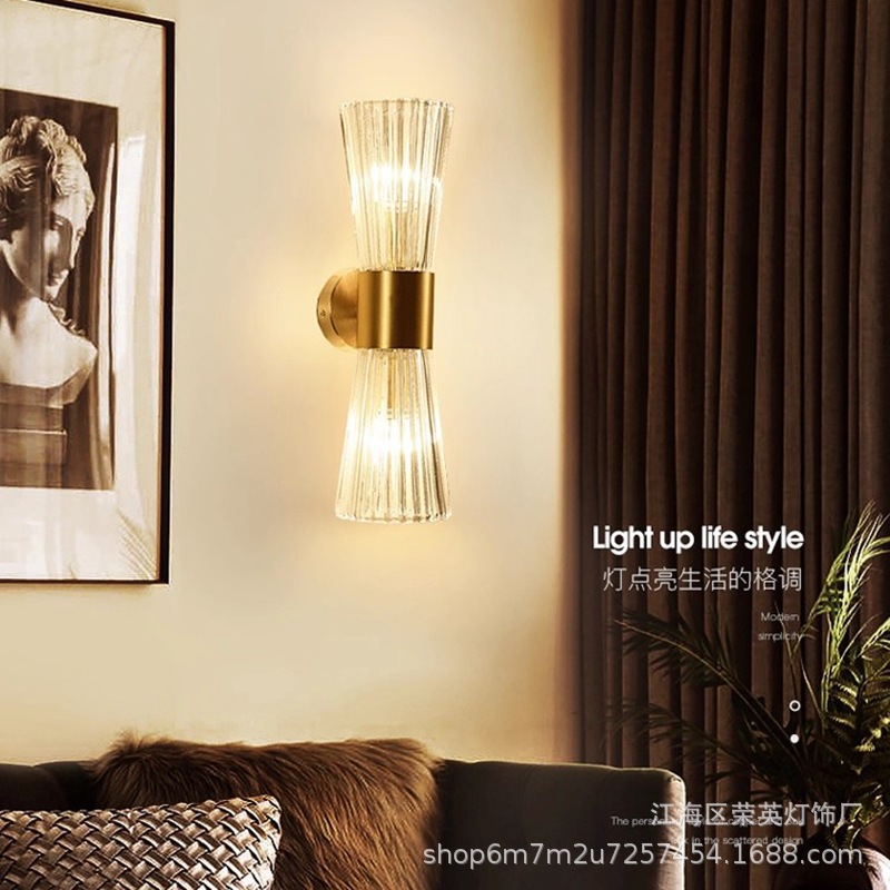 Minimalist Wall Lamp Bedroom Bedside Lamp Modern Light Luxury Living Room Background Wall Corridor Aisle Creative Decoration Indoor Wall Lamp