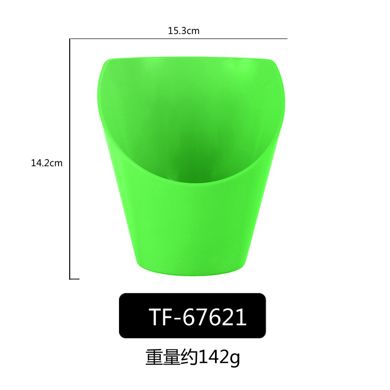 PP porcelana-como colorido oblicuo Tazón de fuente Cubo de lechuga Tazón verde vegetal cubo vegetal creativo restaurante comercial Ensalada de frutas Tazón