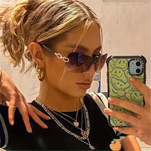 J 51791 Double Ring Chain Sunglasses ˫������̫����