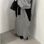 版型抽绳卫衣半身裙