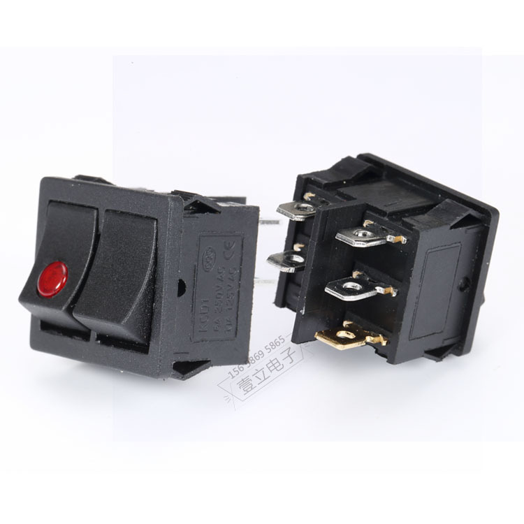 船型开关KCD5双联左边猫眼右边复位尺寸21*24mm