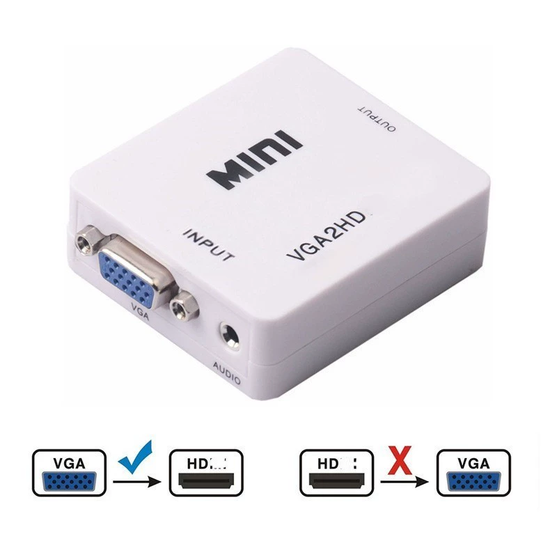 MINI VGA в HDTV конвертер VGA в HD 1080P проигрыватель переключатель VGA
