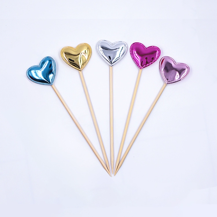 Cake topper heart picks, assorted red/rose and mixed sets, multiple pack sizes (70–100 pcs)