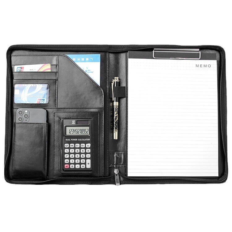 Production and Customization of Various Styles A4 Folders for Business Office, Can Hold Tablets, Contract Document Bags