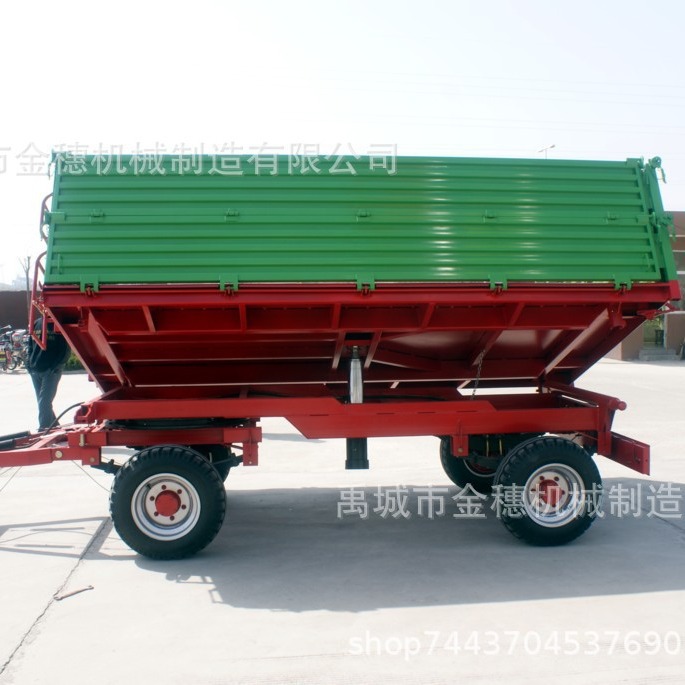 粮食自卸运输拖挂车斗 7吨欧洲粮食运输拖车 农场合作社粮食拖车