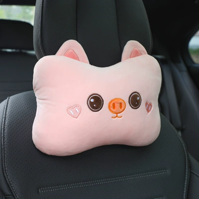 Waist support: car car pillow headrest cute waist - car-headrest-cute-pig-removable-and-washable