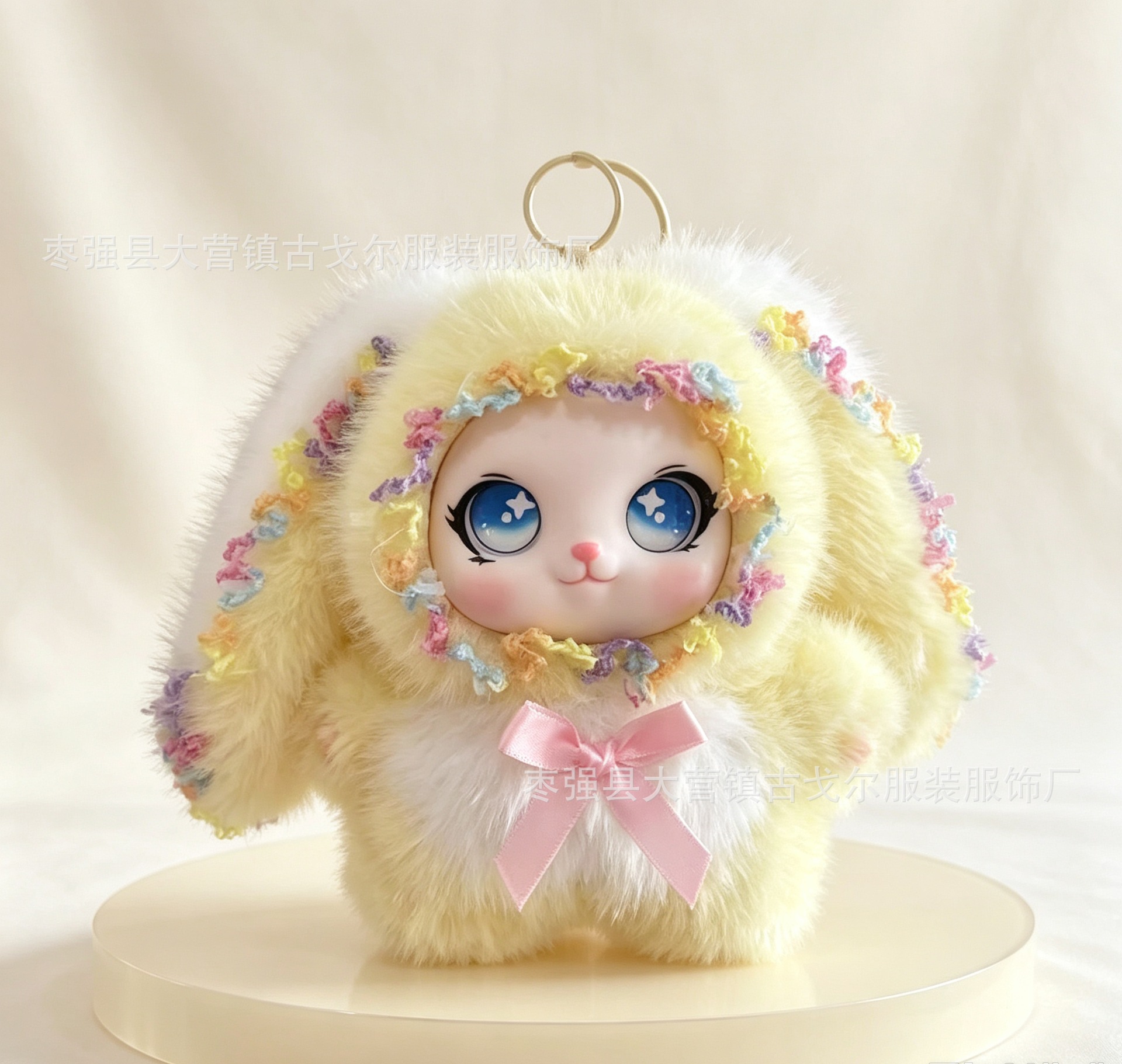 Cross-border popular big-eared rabbit plush pendant doll, rabbit bag accessory, vinyl doll, Loli doll rabbit
