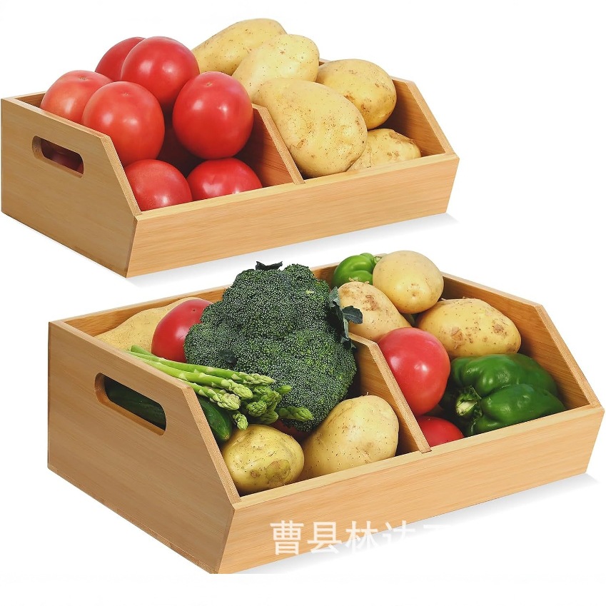 定制竹制收纳盒家用零食蔬菜水果储物盒卫浴置物架厨房调料整理架