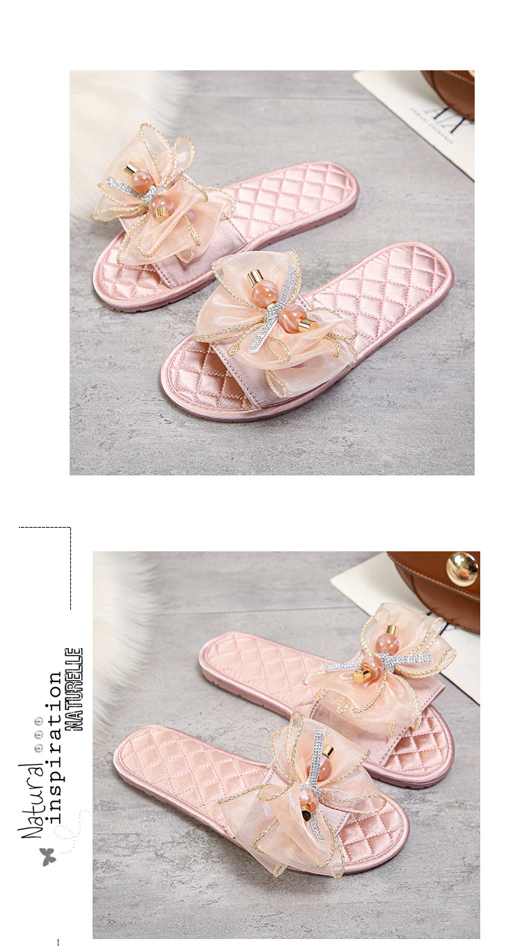 bow-knot satin slippers  NSPE41985