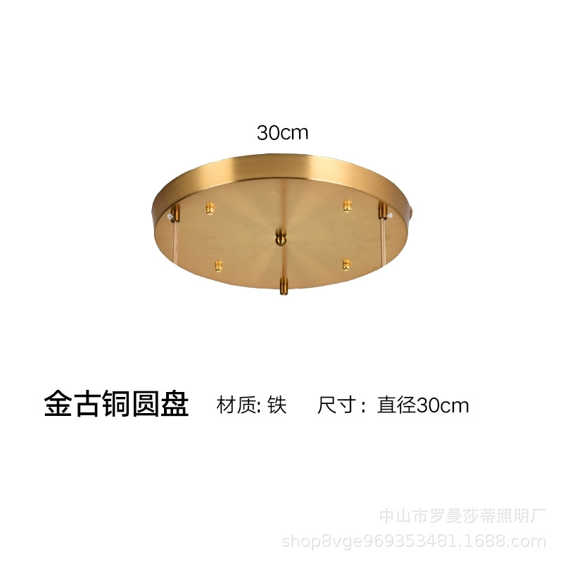 Disco largo, disco, caja de ventosa, accesorios, oro negro, candelabro de restaurante de tres cabezas y cuatro cabezas, lámparas de iluminación especiales, hardware