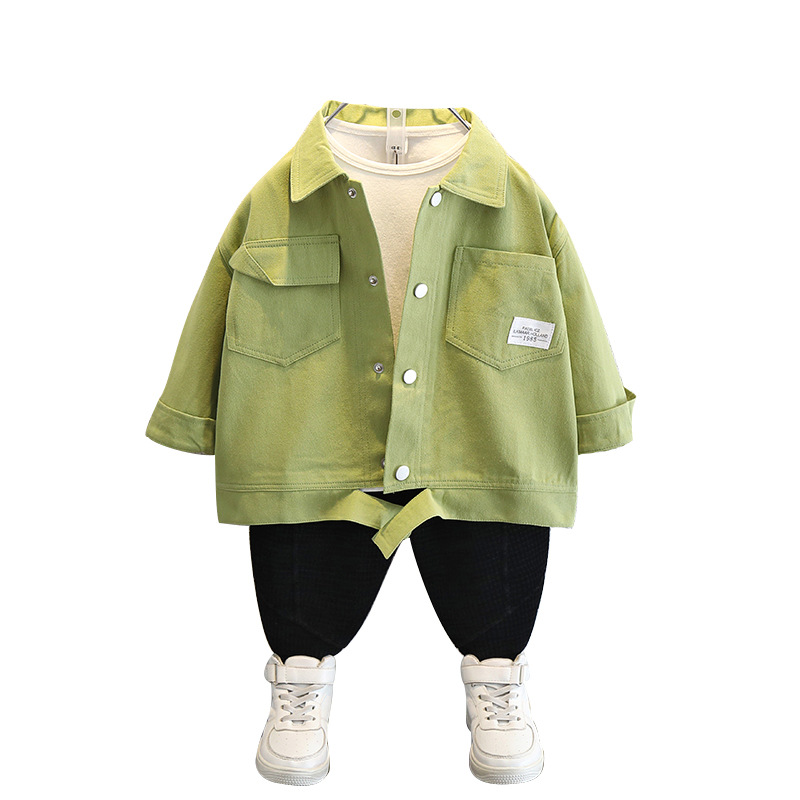 Manteau vert fruit pour garçon 2024 Printemps Automne Vêtements Belle veste tendance cool Moyen et petit enfants Style étranger_voghion.com