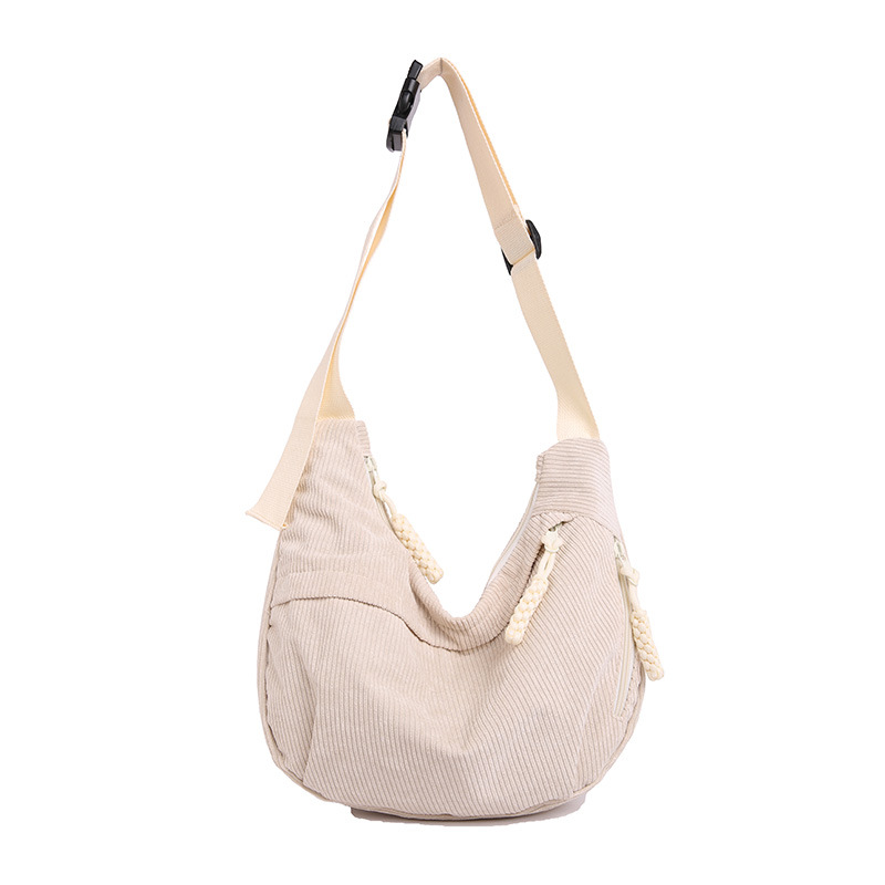 Bolsa de bolsillo de mujer bolso de viaje de gran capacidad 2024 nuevo invierno de terciopelo japonés bolso de hombro casual