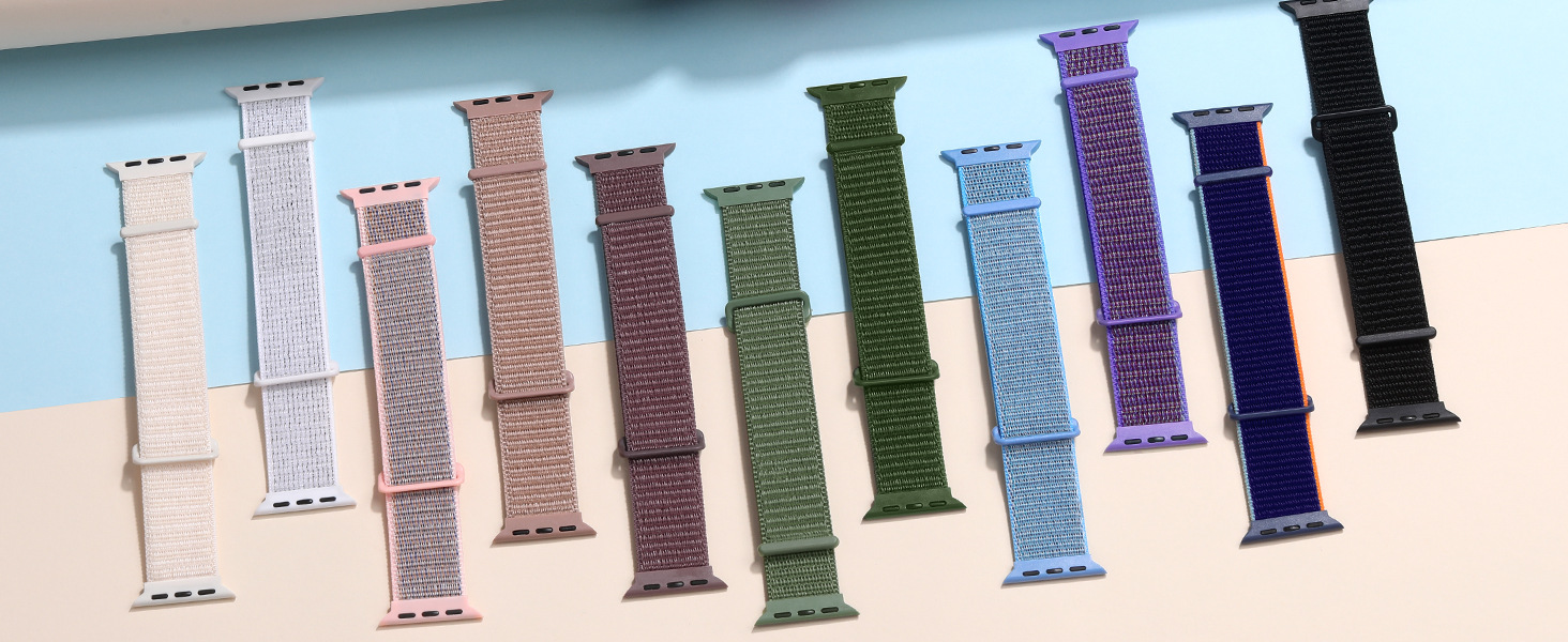 Suitable for apple Velcro double-loop nylon strap iwatch987 smartwatch strap Specification drawing